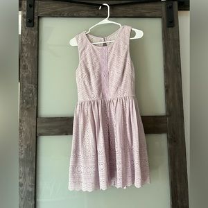 Lilac sun dress with open back- L
